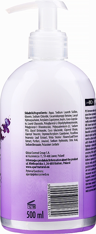Kremowe mydło w płynie do rąk Passiflora i marakuja - Apart Natural Passion Flower & Violet — Zdjęcie N2