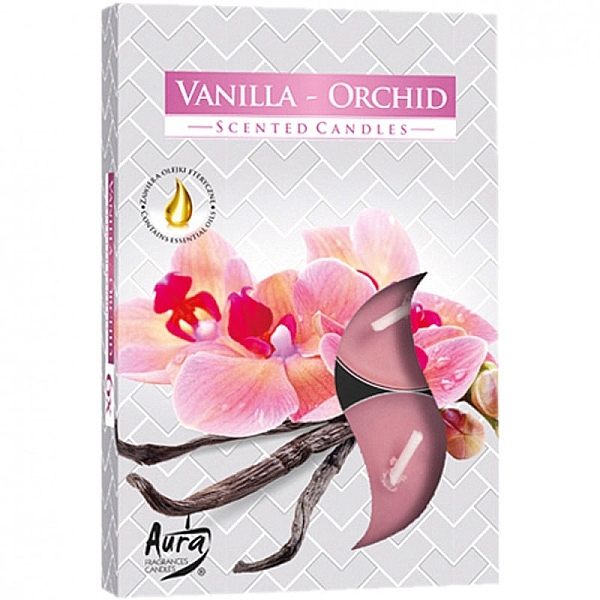 Zestaw podgrzewaczy Wanilia i orchidea - Bispol Vanilla-Orchid Scented Candles — Zdjęcie N1
