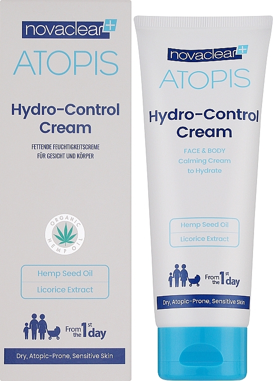 Nawilżający krem do twarzy i ciała - Novaclear Atopis Hydro-Control Cream — Zdjęcie N5