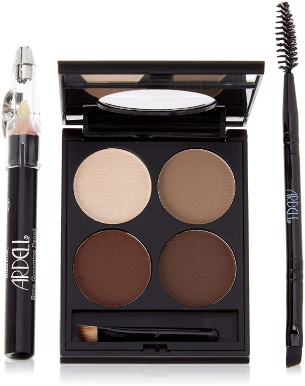 Zestaw do malowania i korekcji brwi - Ardell Brow Defining Kit (palette/4g + wax/2.3g + brush) — Zdjęcie N2