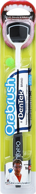 Czyścik do języka, czarny - DenTek Orabrush Tongue Cleaner — Zdjęcie N1