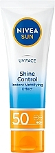 Matujący krem przeciwsłoneczny do skóry normalnej i mieszanej - Nivea Sun Shine Control Instant Mattifying Effect SPF 50 — Zdjęcie N1