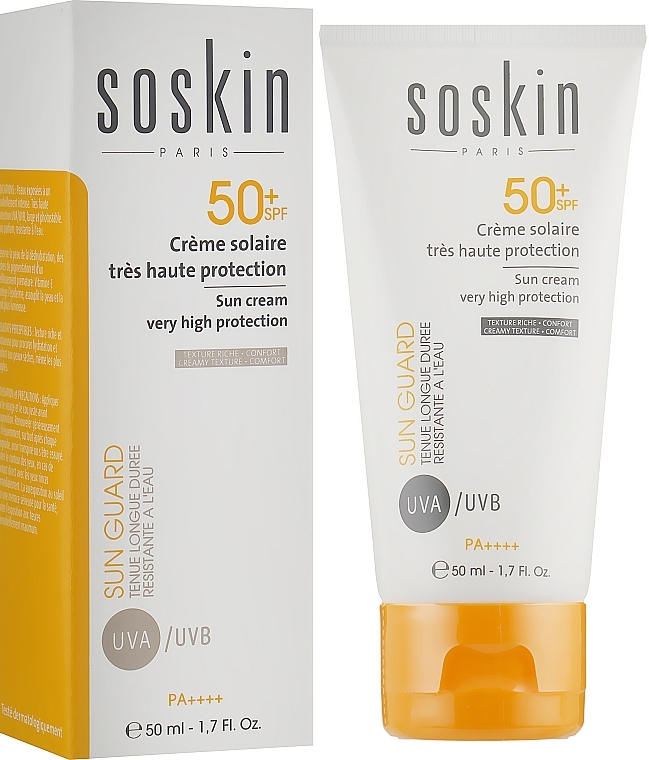 Filtr przeciwsłoneczny SPF 50+ - Soskin Sun Cream Very High Protection SPF50 — Zdjęcie N1