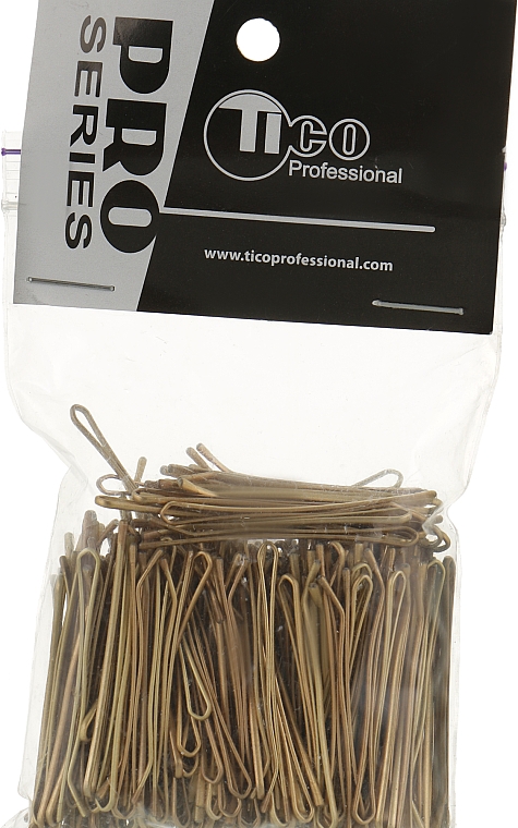Spinki do włosów Stealth, proste 40 mm, złote - Tico Professional — Zdjęcie N3