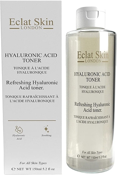 Odświeżający tonik do twarzy z kwasem hialuronowym - Eclat Skin London Refreshing Hyaluronic Acid Toner — Zdjęcie N1