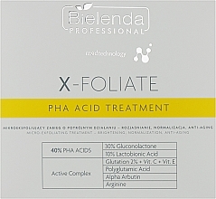 Zestaw - Bielenda Professional X-Foliate PHA Acid Treatment (f/peeling/5*1.5g + f/mask/5*15g + f/ser/5*2ml) — Zdjęcie N1