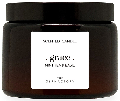 Świeca zapachowa w słoiku - Ambientair The Olphactory Mint Tea & Basil Scented Candle — Zdjęcie N2