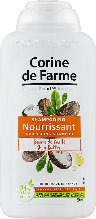 Odżywczy szampon z masłem shea - Corine De Farme Shampoo