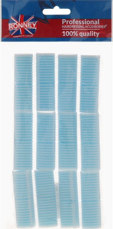 Wałki na rzep 20/63, niebieska - Ronney Professional Velcro Roller — Zdjęcie N1