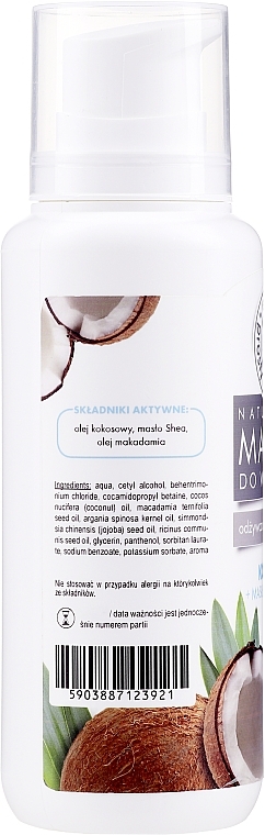 WYPRZEDAŻ Odżywczo-regenerująca kokosowa maska do włosów Masło shea i olejki - E-Fiore Shea Oil And Oils Coconut Hair Mask * — Zdjęcie N2