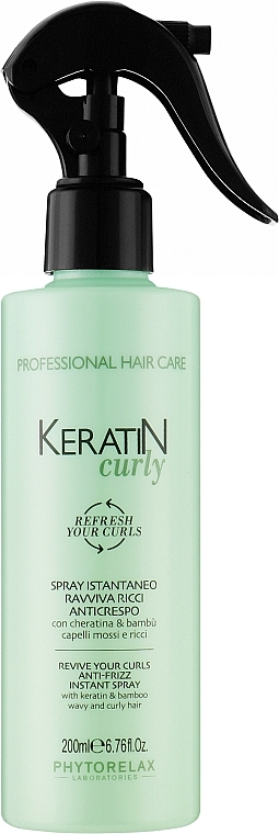 Spray ułatwiający rozczesywanie do włosów falowanych i kręconych - Phytorelax Laboratories Keratin Curly Detangling Hair Spray For Wavy And Curly Hair
