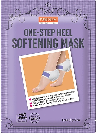 Jednoetapowa maska ​​zmiękczająca na pięty - Purederm One-step Heel Softening Mask — Zdjęcie N1