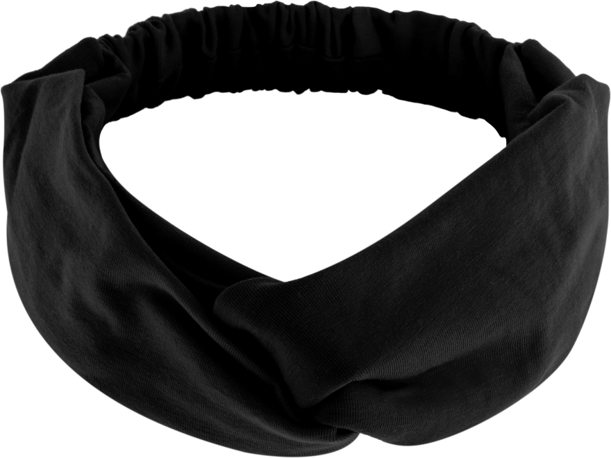 Czarna opaska na głowę Knit Twist - MAKEUP — Zdjęcie N1
