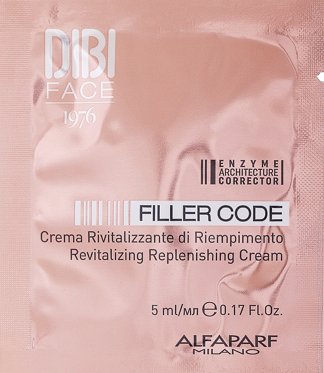 Rewitalizujący krem wypełniający - DIBI Milano Filler Code Revitalizing Replenishing Cream (próbka) — Zdjęcie N1