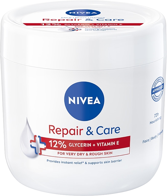 Krem nawilżająco-regenerujący do ciała - NIVEA Repair & Care 12% Glycerin + Vitamin E Cream — Zdjęcie N1