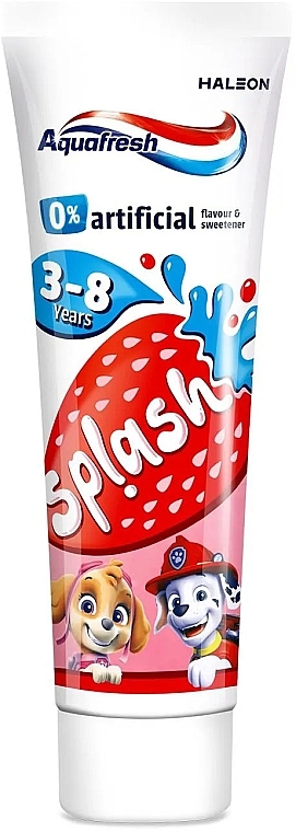 Truskawkowa pasta do zębów dla dzieci w wieku 3-8 lat - Aquafresh Splash Toothpaste Strawberry — Zdjęcie N1