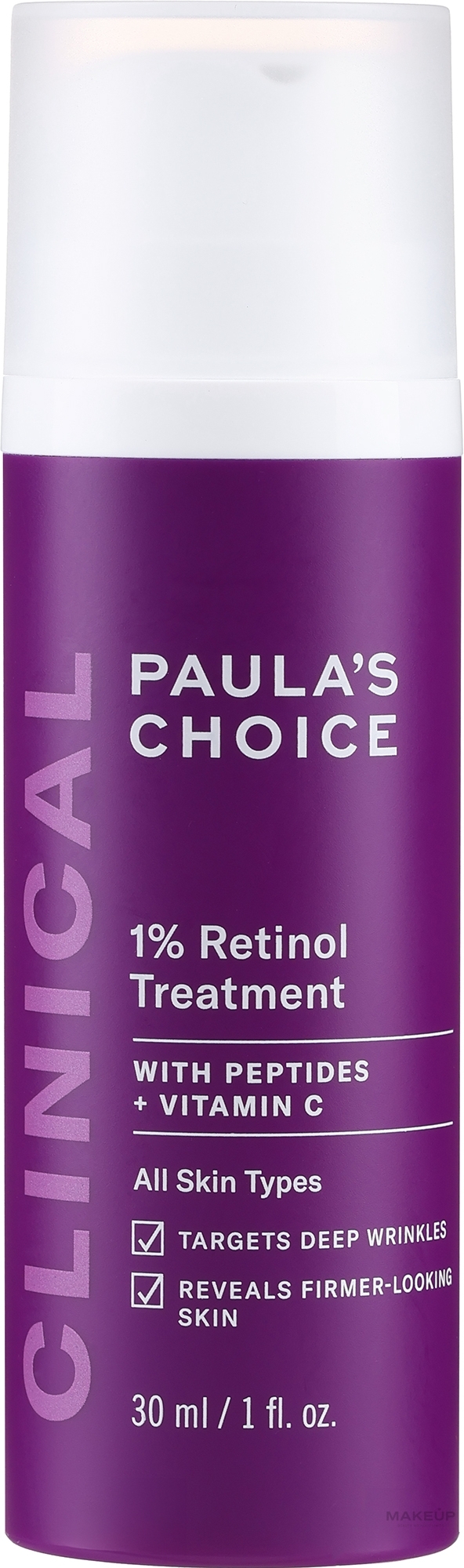 Krem-serum z retinolem - Paula's Choice Clinical 1% Retinol Treatment — Zdjęcie 30 ml