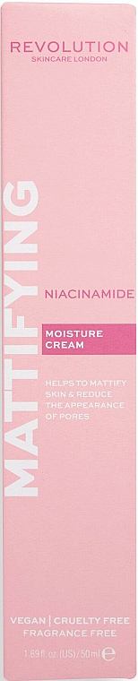 Matujący i nawilżający krem z niacynamidem - Revolution Skincare Niacinamide Mattifying Moisture Cream — Zdjęcie N2