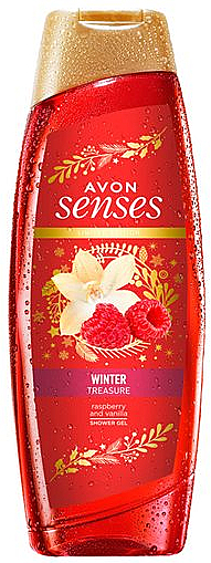 Żel pod prysznic Malina i Wanilia - Avon Senses Winter Treasure Raspberry and Vanilla Shower Gel — Zdjęcie N1