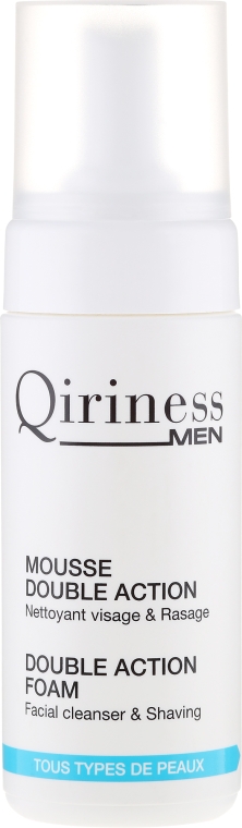 Oczyszczająca pianka do twarzy o podwójnym działaniu dla mężczyzn - Qiriness Men Double Action Foam — Zdjęcie N1