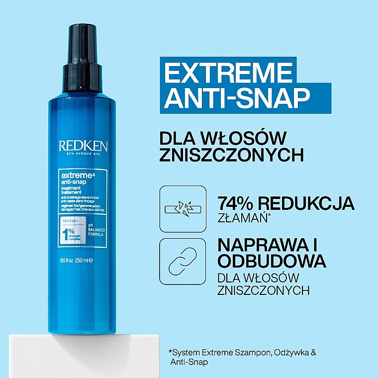 Serum do bardzo zniszczonych włosów - Redken Extreme Anti-Snap Leave In Treatment — Zdjęcie N2