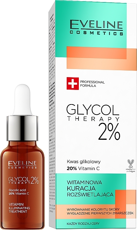 PREZENT! Witaminowa kuracja rozświetlająca - Eveline Cosmetics Glycol Therapy Witaminowa Kuracja Rozświetlająca 2% — Zdjęcie N1
