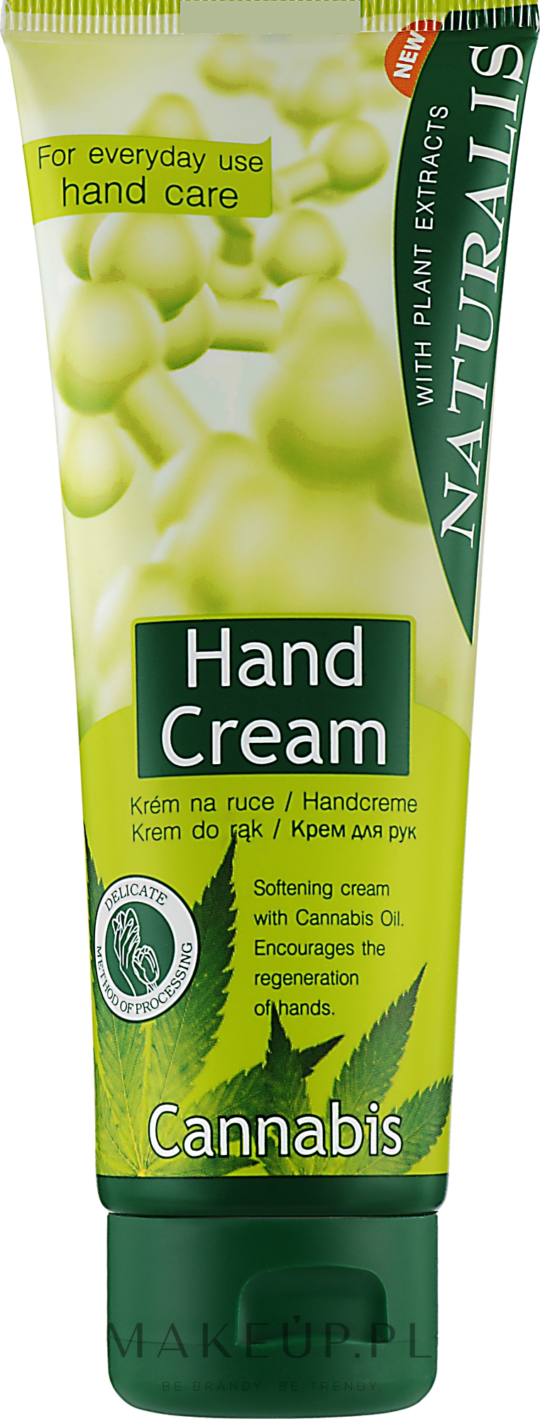 Regeneracyjny krem do rąk z olejem konopnym - Naturalis Hand Cream Cannabis — Zdjęcie 125 ml