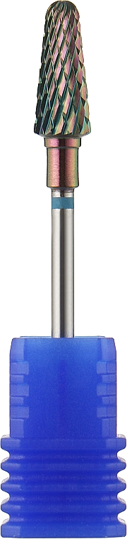Frez węglikowy, zaokrąglony stożek, 6 mm, niebieski - Head The Beauty Tools — Zdjęcie N1