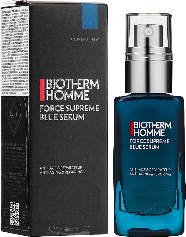 Serum przeciwstarzeniowe dla mężczyzn - Biotherm Homme Force Supreme Blue Serum — Zdjęcie N2