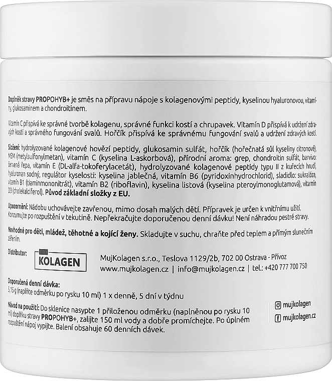 Suplement diety Propohyb+, o smaku czerwonego grejpfruta - MujKolagen — Zdjęcie N2