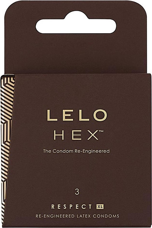 Prezerwatywy, 3 szt. - Lelo HEX Respect XL — Zdjęcie N2
