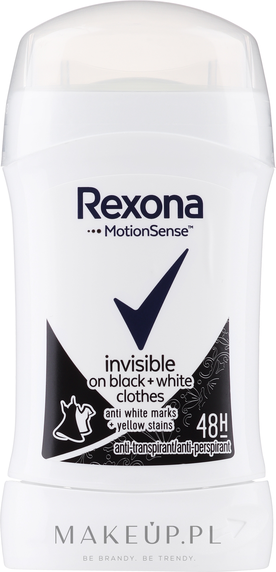 Antyperspirant w sztyfcie - Rexona MotionSense Invisible Black+White Anti-Perspirant — Zdjęcie 40 ml