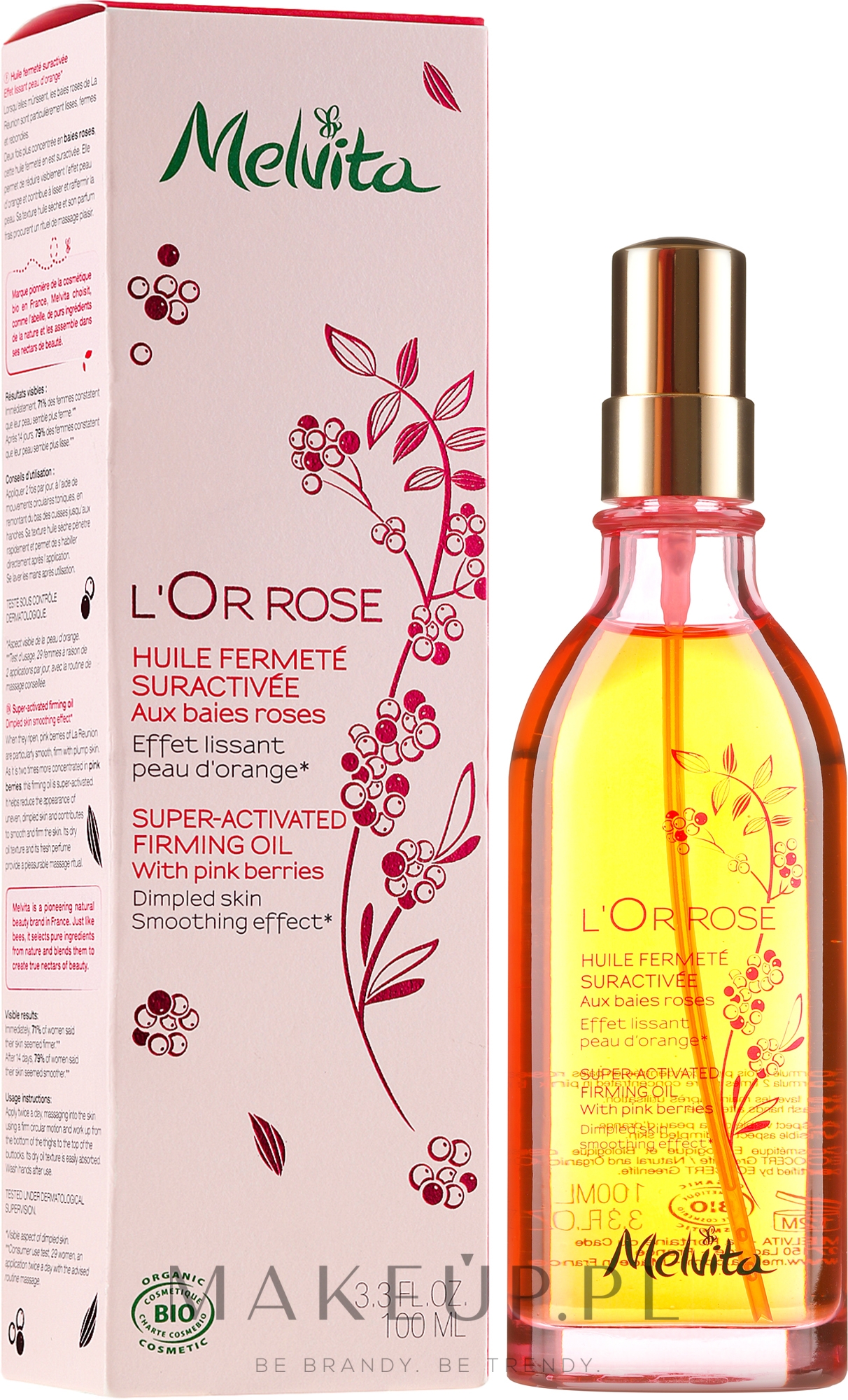 Różany olejek ujędrniający do ciała - Melvita L’Or Rose Super-Activated Firming Oil — Zdjęcie 100 ml