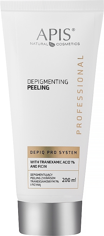 Peeling wybielający z kwasem traneksamowym 1% i ficyną - Apis Depiq Pro System Depigmenting Peeling — Zdjęcie N1