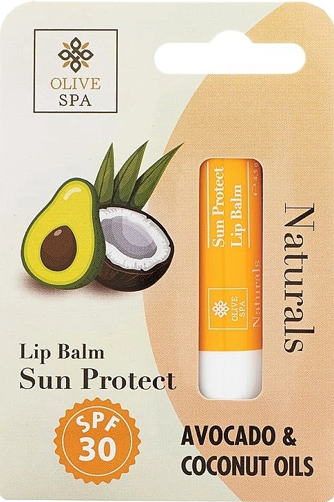 Balsam do ust o zapachu wanilii - Olive Spa Naturals Sun Protect Lip Balm — Zdjęcie N1