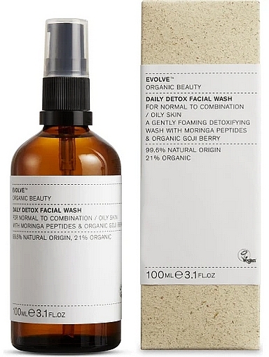 Delikatny codzienny płyn do mycia twarzy - Evolve Organic Beauty Daily Detox Facial Wash — Zdjęcie N1