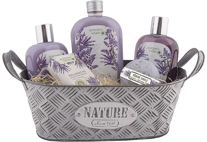 Zestaw, 5 produktów - Bohemia Gifts Bohemia Herbs Lavender Gift Tin Box — Zdjęcie N1