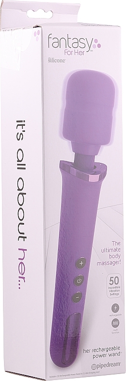 PRZECENA! Wibrator, fioletowy - Pipedream Fantasy For Her Rechargeable Power Wand * — Zdjęcie N2