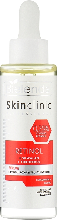 Liftingujące serum do twarzy na noc - Bielenda Skin Clinic Professional