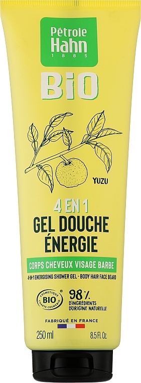 Energetyzujący żel pod prysznic z ekstraktem z yuzu - Eugene Perma Petrole Hahn Bio 4In1 Energizing Shower Gel — Zdjęcie N1