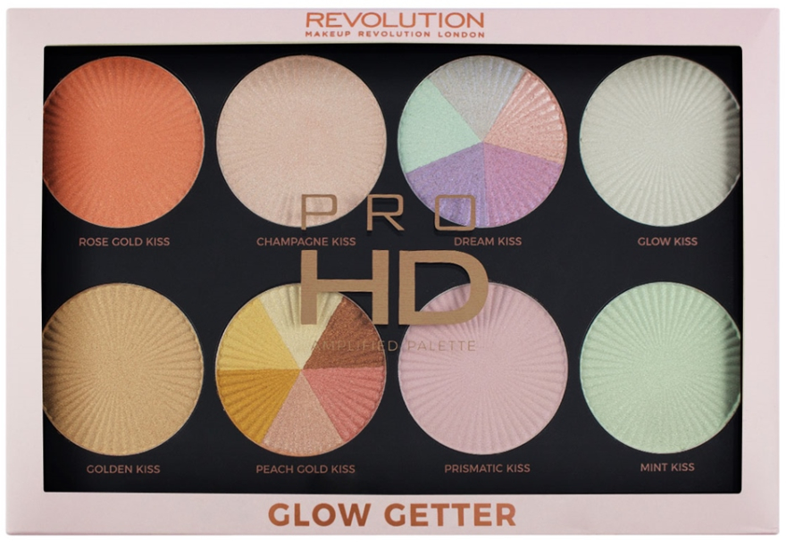 Paletka rozświetlaczy - Makeup Revolution Pro HD Palette Glow Getter — Zdjęcie N1