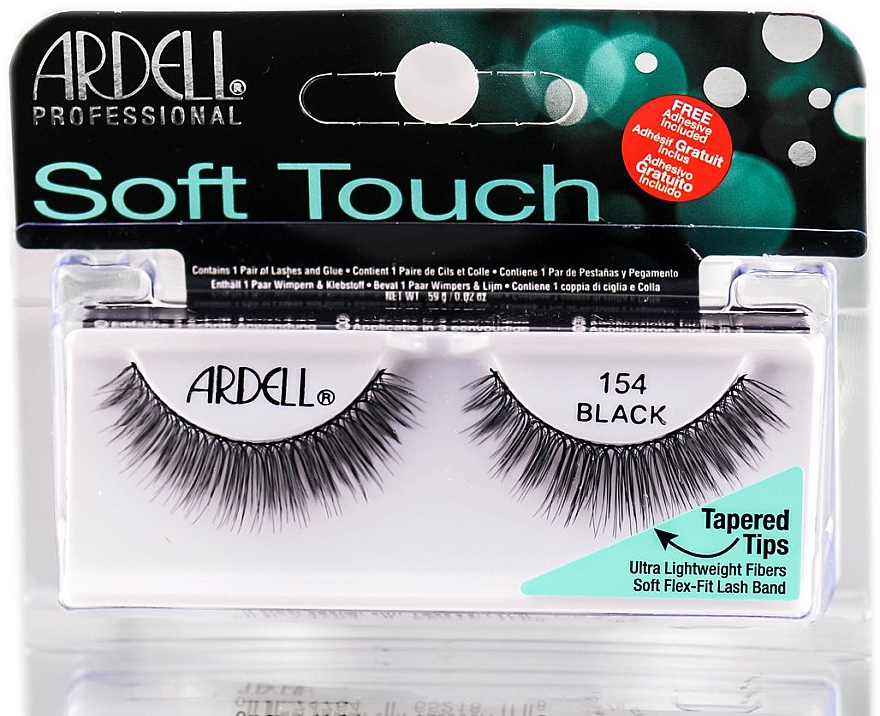 Sztuczne rzęsy - Ardell Soft Touch Eye Lashes Black 154 — Zdjęcie N1