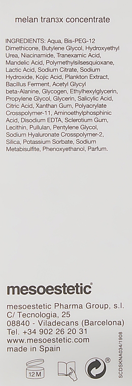 Serum depigmentujące - Mesoestetic Melan Tran3x Intensive Depigmenting Concentrate Serum — Zdjęcie N3