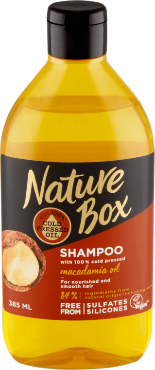 Nawilżający szampon do włosów z olejkiem macadamia - Nature Box Macadamia Oil Shampoo — фото N1