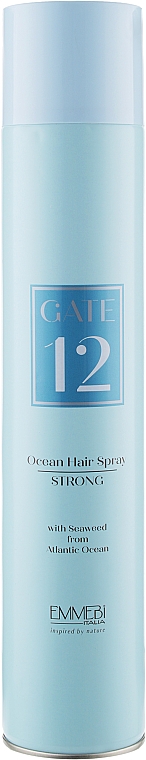 Silnie utrwalający lakier do włosów - Emmebi Italia Gate 12 Ocean Hair Spray Strong — Zdjęcie N1