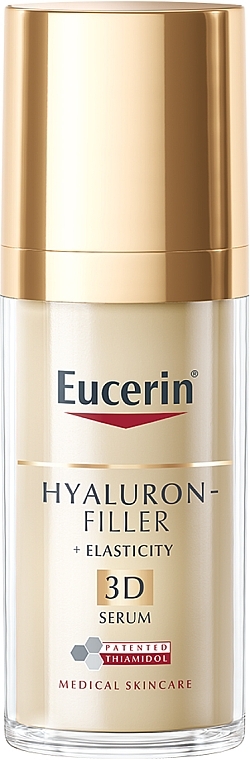 Przeciwstarzeniowe serum do skóry dojrzałej - Eucerin Hyaluron-Filler + Elasticity Anti-Age 3D Serum — Zdjęcie N1