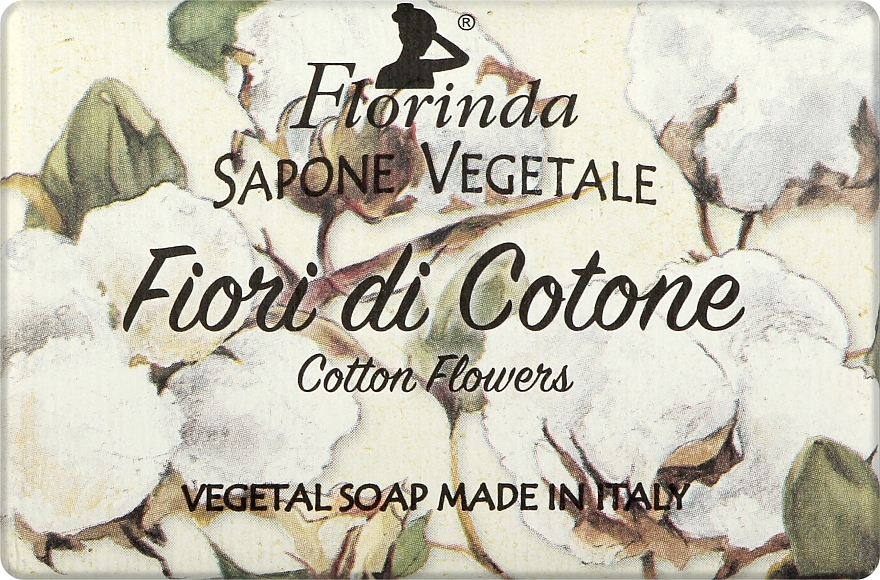 Naturalne mydło w kostce Kwiaty bawełny - Florinda Magic Of Flowers Cotton Flowers Vegetal Soap — Zdjęcie N1
