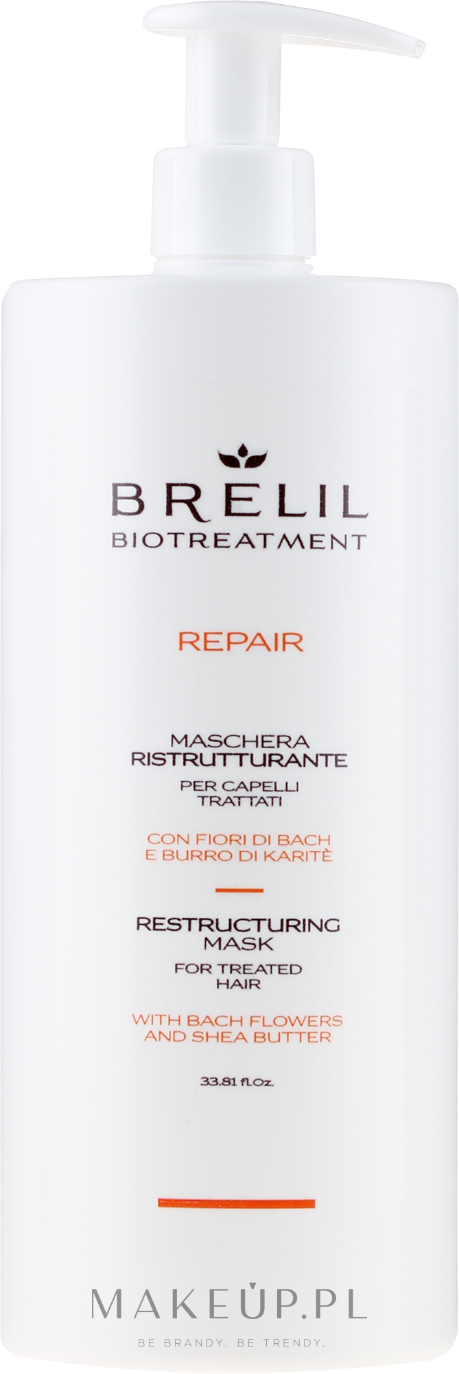Rekonstruująca maska do włosów zmęczonych - Brelil Bio Treatment Repair Restructuring Mask For Treated Hair — Zdjęcie 1000 ml