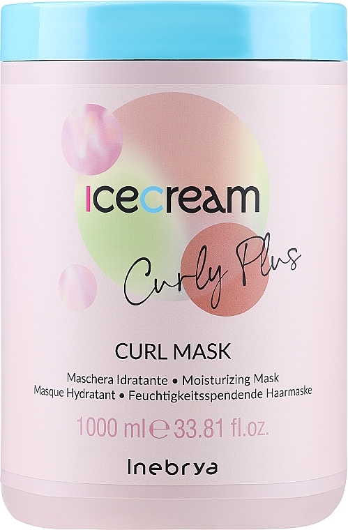Maska do włosów kręconych - Inebrya Ice Cream Curly Plus Curl Mask — Zdjęcie N3