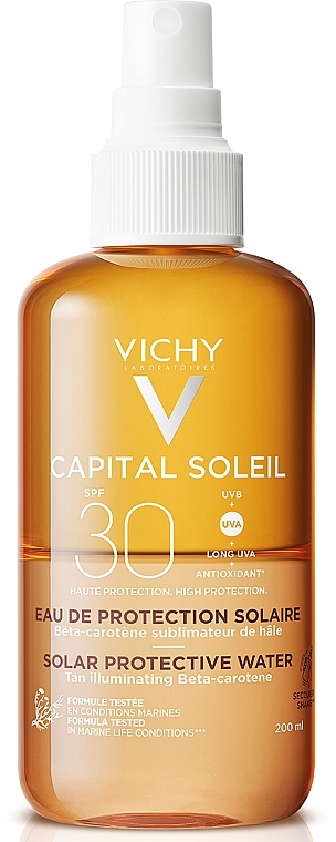 Woda brązująca do ciała - Vichy Ideal Soleil Solar Protective Water Enhanced Tan SPF30 — Zdjęcie N1